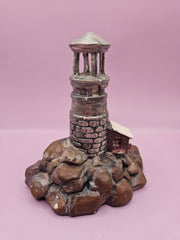 Ceramic Lighthouse Statue | Rustic Coastal Décor | 5.2