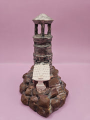 Ceramic Lighthouse Statue | Rustic Coastal Décor | 5.2