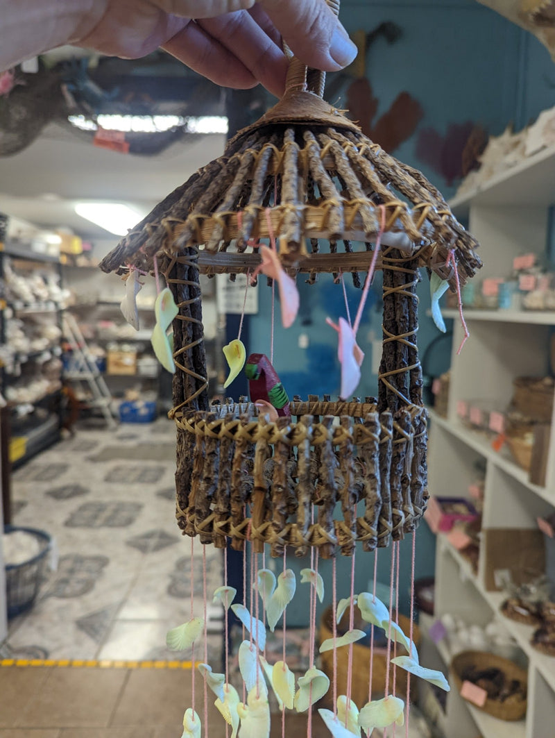 Chime with Parrot in Bird Cage - Loving Coastal Living