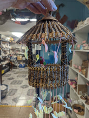 Chime with Parrot in Bird Cage - Loving Coastal Living
