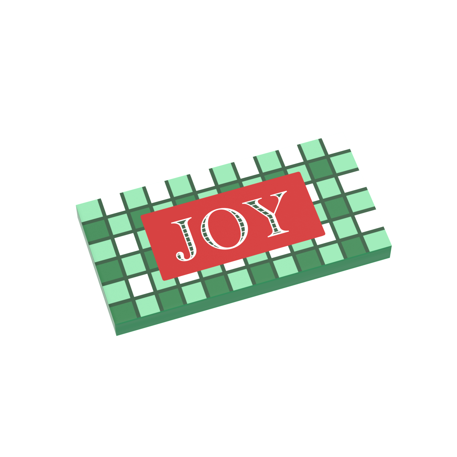 "Joy" Door Mat - Christmas Decor - Custom Printed 2x4 - Tile Made using LEGO® Parts