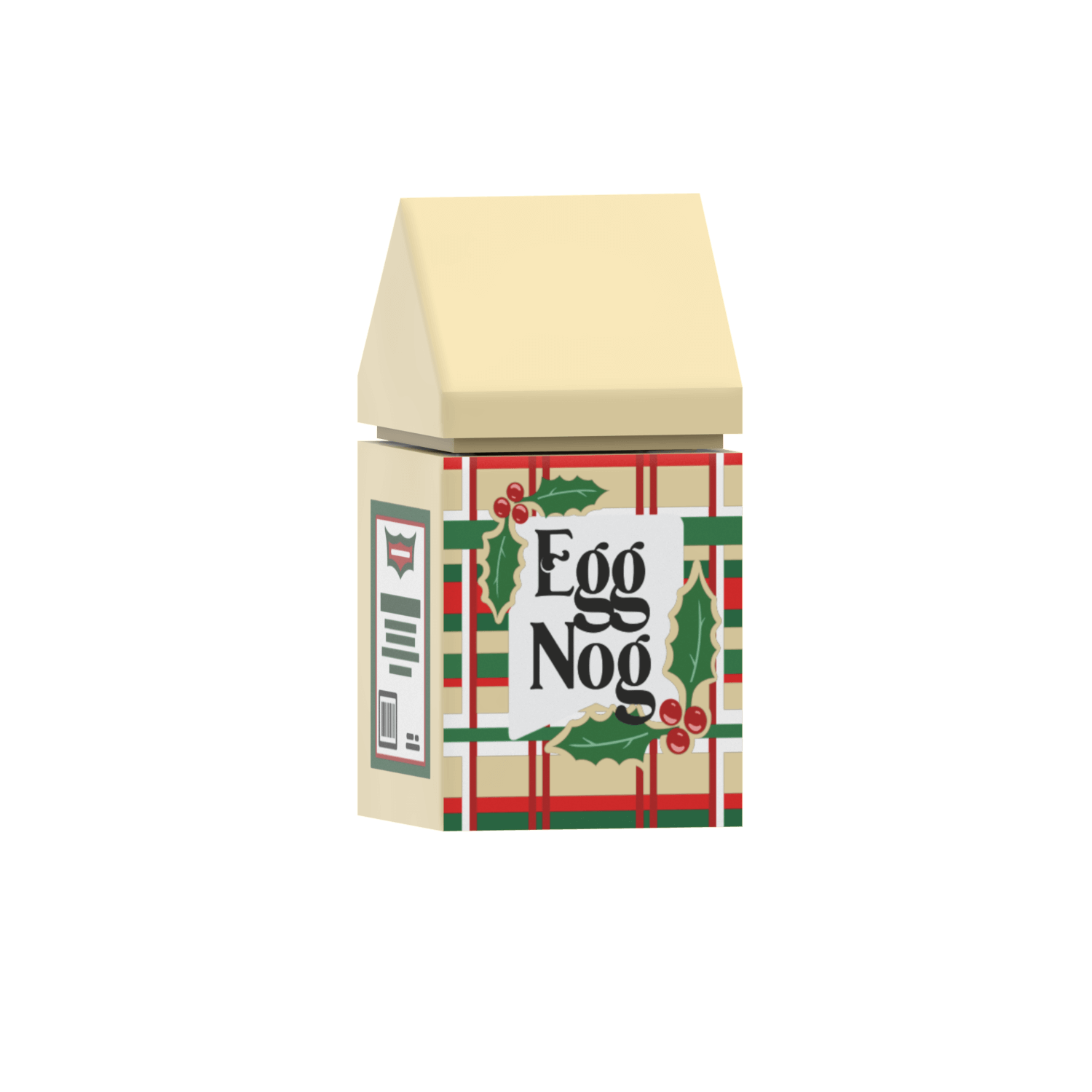 Egg Nog Carton - Custom Printed 1x1 Brick -  Created Using LEGO® Parts