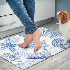 Coastal Sketch Decorative Anti - Fatigue Comfort Floor Mat 30