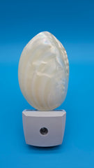 Pearl white clam shell LED night light