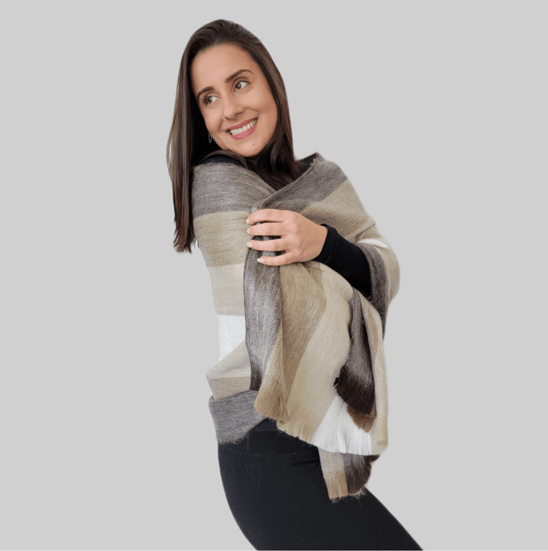 Condor - Alpaca Wool Shawl - Handmade Wool Shawl - Apparel & AccessoriesLATITUDE ZERO GOODS