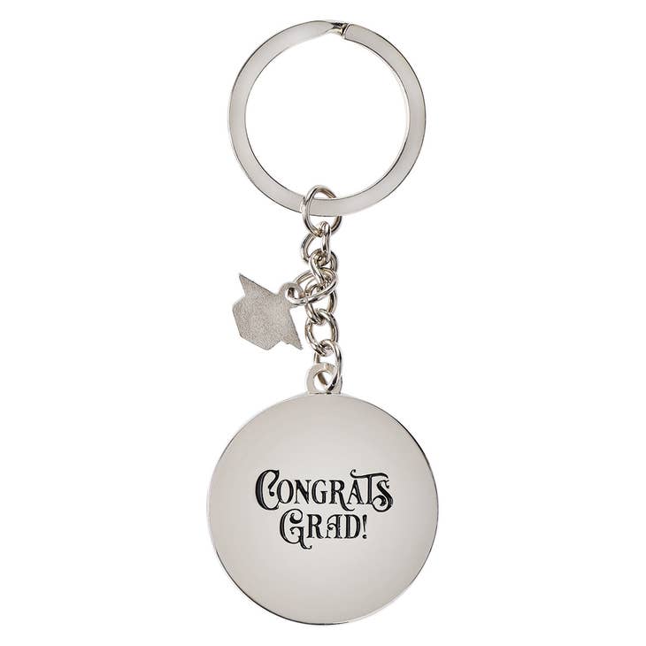 Congrats Grad Hope & a Future Navy Blue Metal Key Ring with Link Chain and Charm - Jeremiah 29:11 - Apparel & AccessoriesChristian Art Gifts