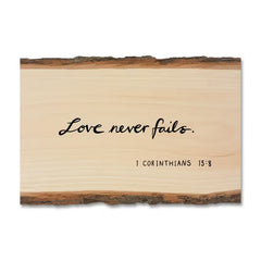 1 Corinthians 13:8 Scripture - Wood Magnet Verse