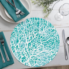 Coral Life Reversible Round Plastic Placemat - CounterArt/Highland Home/Thirstystone/CoasterStone