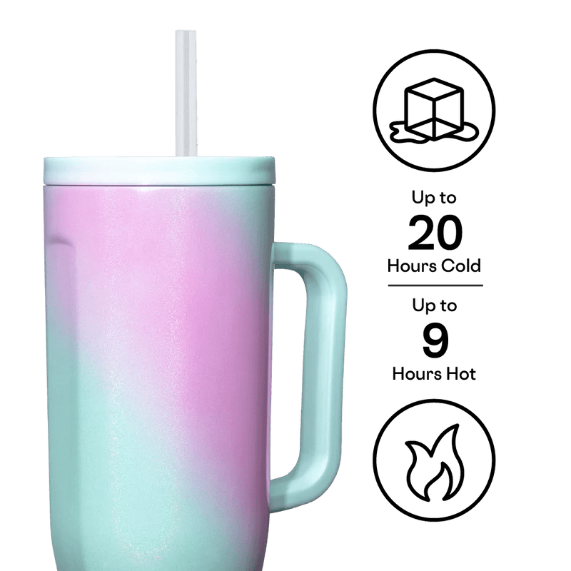 Corkcicle Cruiser 40 oz - Pink & Teal Shimmer - Corkcicle