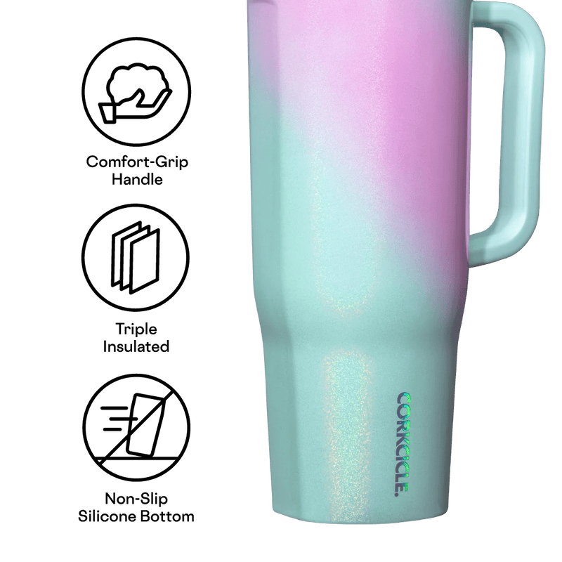 Corkcicle Cruiser 40 oz - Pink & Teal Shimmer - Corkcicle