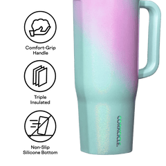 Corkcicle Cruiser 40 oz - Pink & Teal Shimmer - Corkcicle