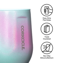 Corkcicle Stemless 12 oz Wine - Pink & Teal Shimmer - Corkcicle