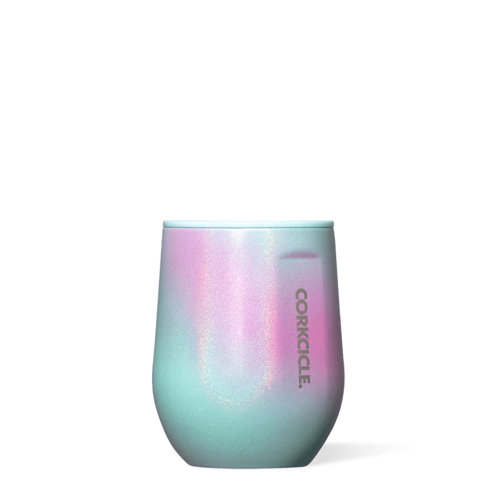 Corkcicle Stemless 12 oz Wine - Pink & Teal Shimmer - Corkcicle