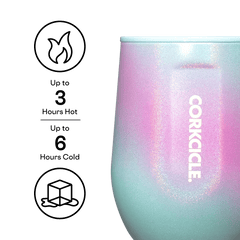 Corkcicle Stemless 12 oz Wine - Pink & Teal Shimmer - Corkcicle