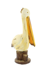 Cream Polystone Pelican Decorative Sculpture - Sculptures & StatuesUmainc