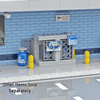“Blue Dino” Propane Exchange - Gas Station - Minifig Scale Custom Set - Made Using LEGO® Parts