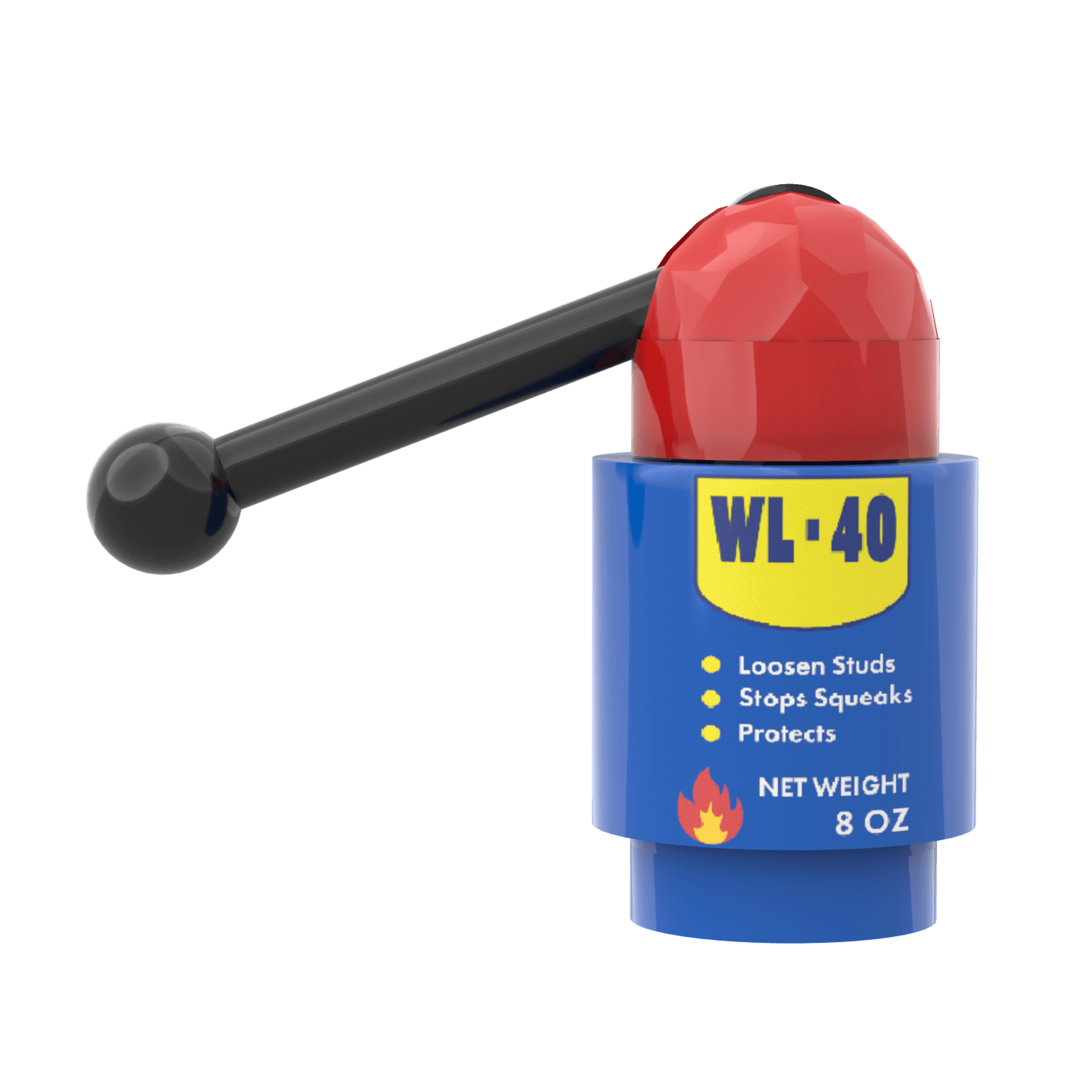 WL-40 Can - Fix Those Squeaky Studs - Minifig Scale - Custom Printed - Made Using LEGO® Parts