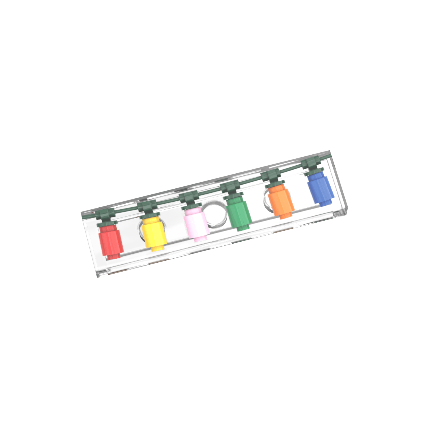 Christmas String Lights 'Clear' - Xmas Decor - Custom Printed - Made Using LEGO® Parts