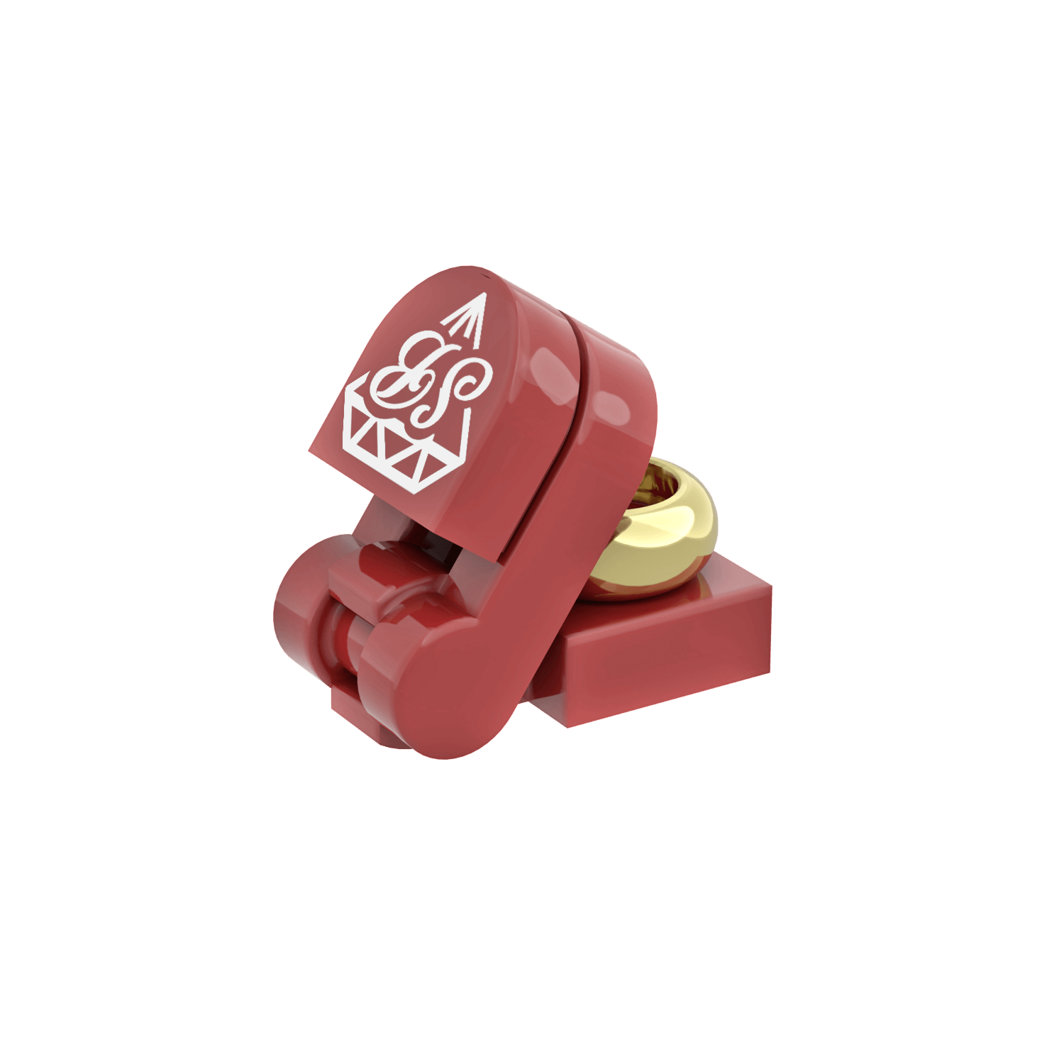 Engagement Box with Ring - Wedding Proposal -  Wedding Cake Topper - Custom Printed Minifig Accessory - Made Using LEGO® Parts