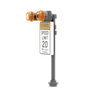 Flashing School Zone Sign - Custom Printed Build Kit - Made Using LEGO® Parts