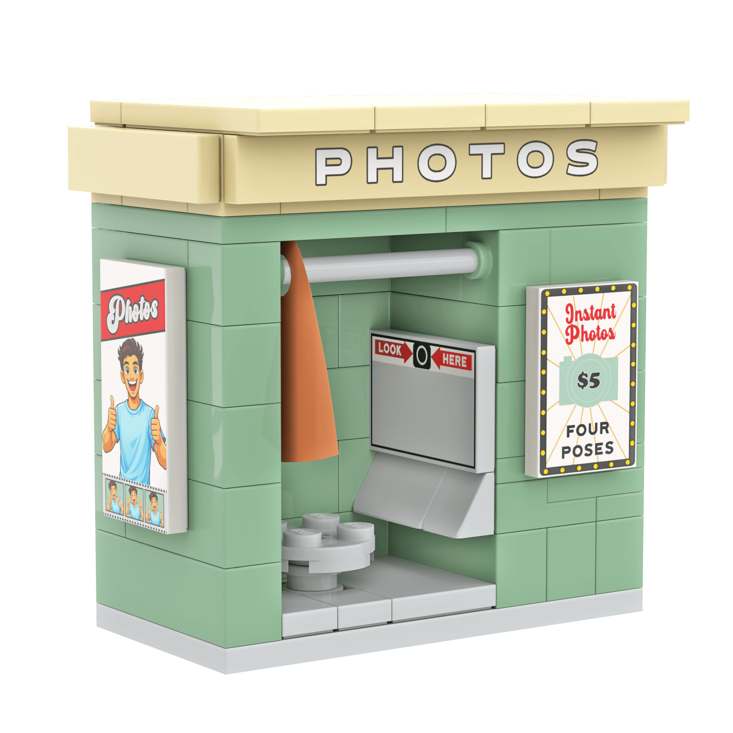 Photo Booth - Fair Ground - Selfie Booth - Fun - Custom Set - Made Using LEGO® Parts