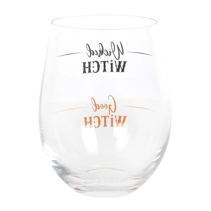 Wicked Witch Stemless Halloween Wine Glass