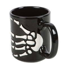 Gothic Halloween Skeleton Hand Mug