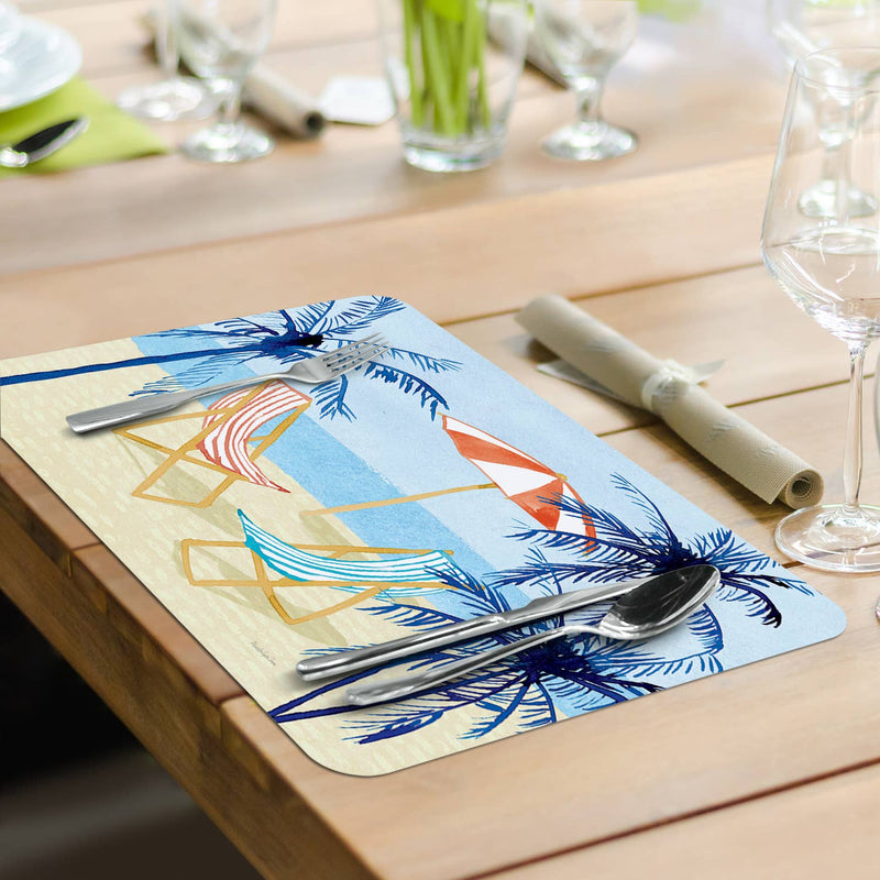 "Laguna Palms" Reversible Rectangular Plastic Placemat