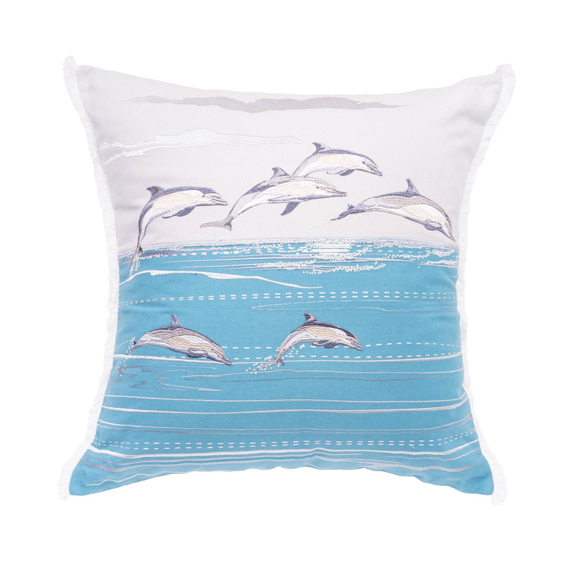 Dolphin Cove Indoor Throw Pillow - Rightside Design