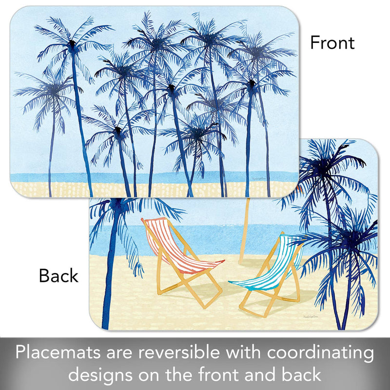 "Laguna Palms" Reversible Rectangular Plastic Placemat