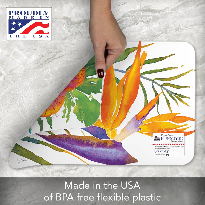 Tropical Paradise Reversible Rectangular Plastic Placemat