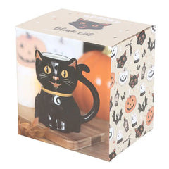 Spooky Black Cat Shaped Halloween Mug