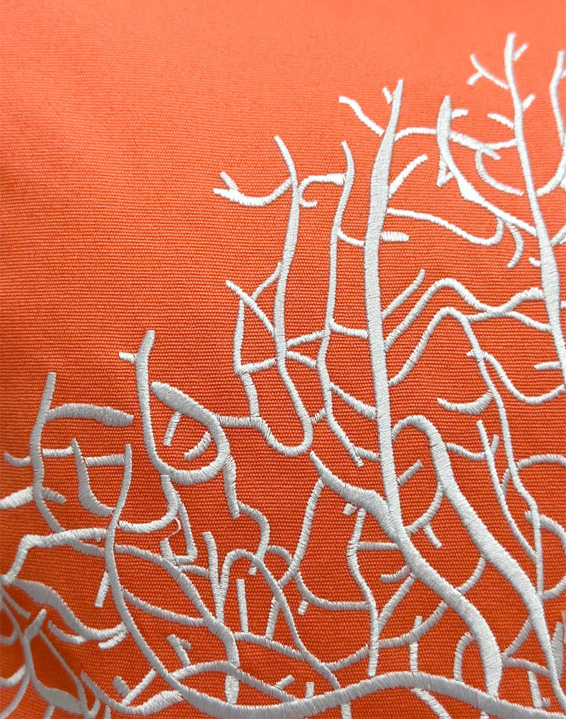 Fan Coral Indoor Outdoor Pillow - Coral - pillowRightside Design