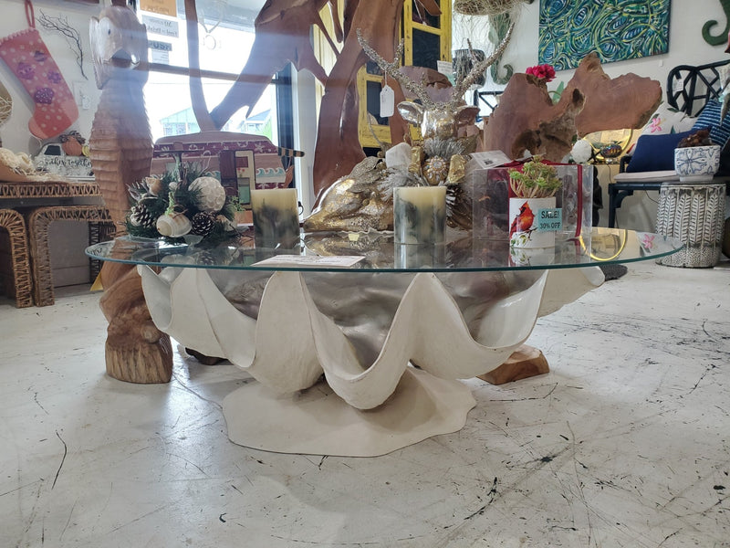 Faux Giant Clam Table - Accent DecorLoving Coastal Living