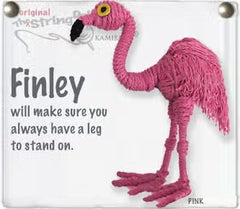 Finley The Flamingo String Doll Keychain