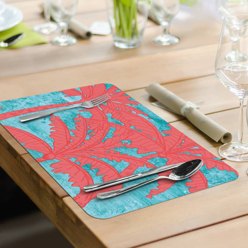 "Flamingo Horizon" Reversible Rectangular Plastic Placemat - CounterArt/Highland Home/Thirstystone/CoasterStone