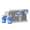 “Blue Dino” Propane Exchange - Gas Station - Minifig Scale Custom Set - Made Using LEGO® Parts