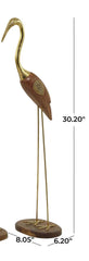 Gold Wood Bird Sculpture – Elegant Nature - Inspired Decor - Sculptures & StatuesUmainc