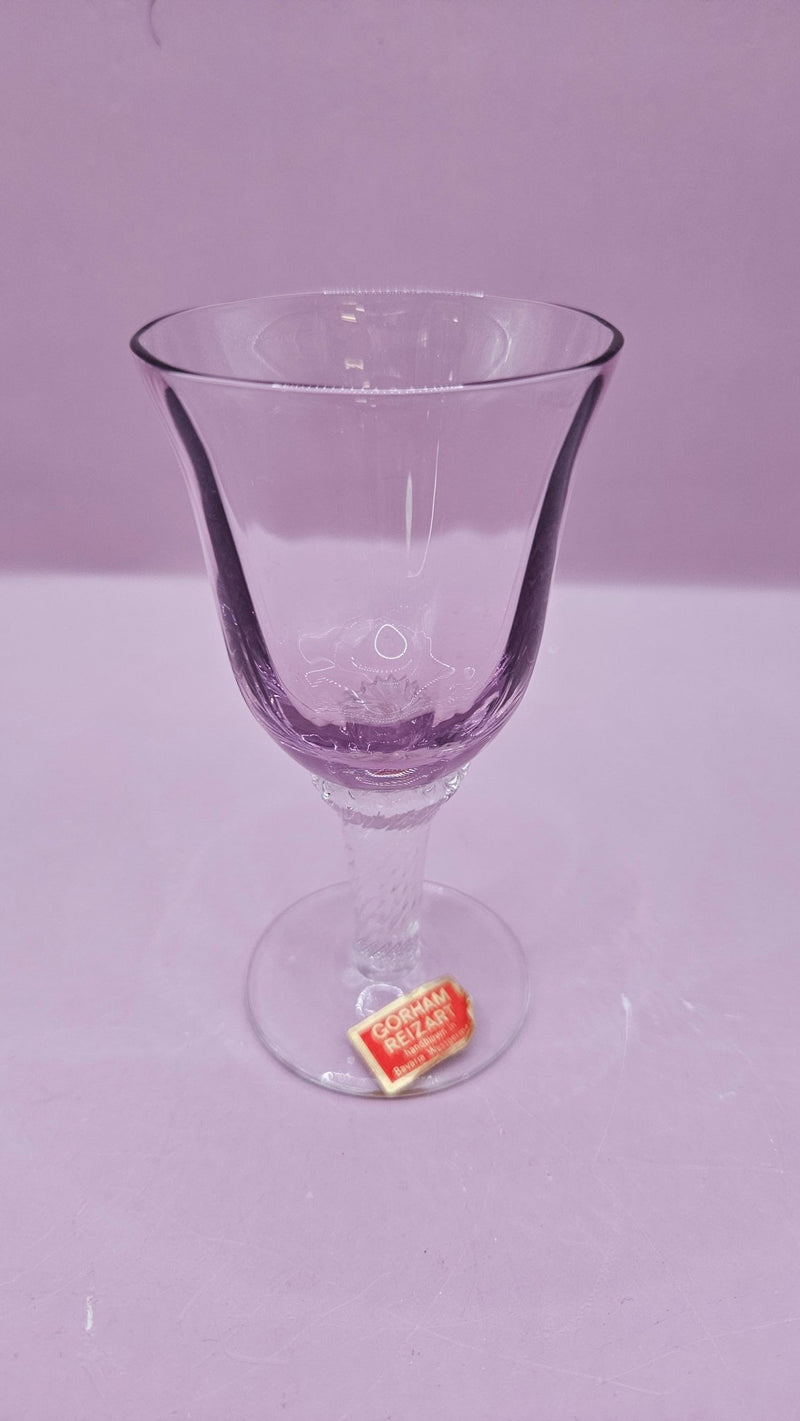 Gorham Reizart Crystal Champagne and Cordial Glass - Plum Color, Elegant Design - DishesLoving Coastal Living
