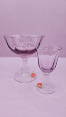 Gorham Reizart Crystal Champagne and Cordial Glass - Plum Color, Elegant Design - DishesLoving Coastal Living