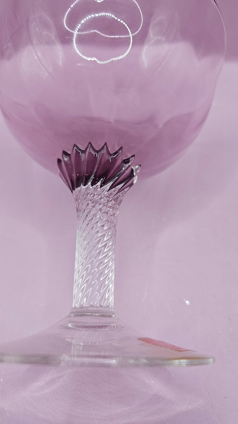 Gorham Reizart Crystal Champagne and Cordial Glass - Plum Color, Elegant Design - DishesLoving Coastal Living