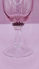 Gorham Reizart Crystal Goblet and Wine Glass - Rose Color, Elegant Design - DishesLoving Coastal Living