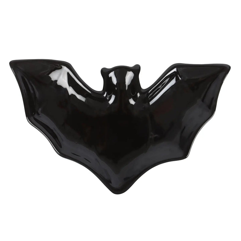 Gothic Halloween Black Bat Trinket Dish - Something Different Wholesale