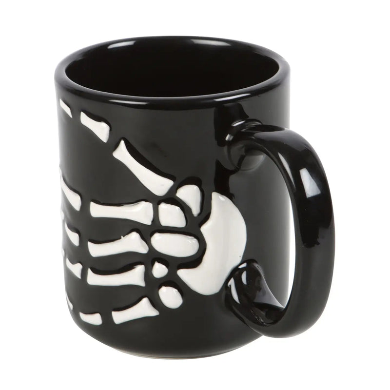Gothic Halloween Skeleton Hand Mug - Something Different Wholesale