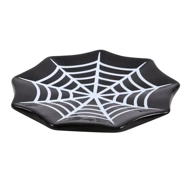 Gothic Spiderweb Halloween Trinket Dish - Something Different Wholesale