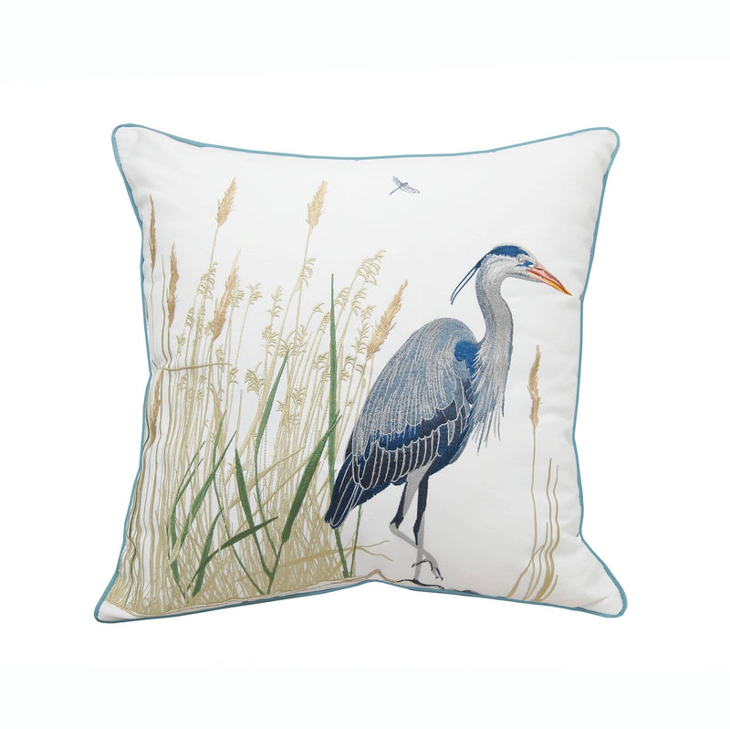 Great Blue Heron Indoor/Outdoor Throw Pillow - Rightside Design