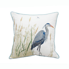 Great Blue Heron Indoor/Outdoor Throw Pillow - Rightside Design