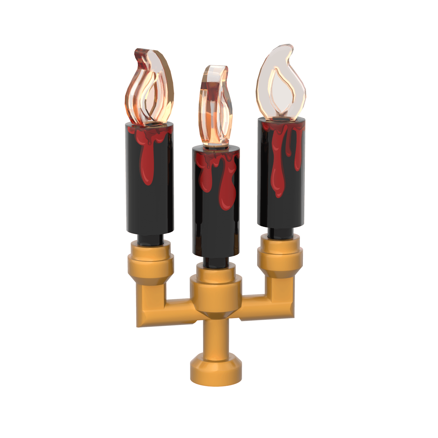Halloween Candelabra (Black) -  Custom Printed Minifig Accessory - Made Using LEGO® Parts