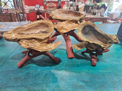 Hand - Painted Oyster Shells with Wooden Stands – Unique Coastal Art by Local Artist - ShelllsLoving Coastal Living