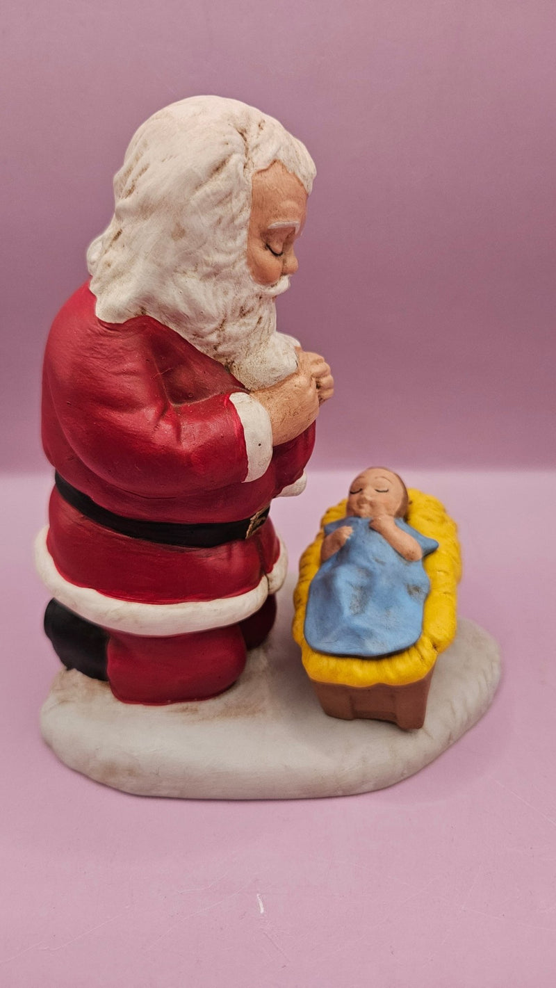 Hand - Painted Spirit of Christmas Santa Figurine - 5.75x5 Nativity Scene - Sculptures & StatuesJohnny Smith